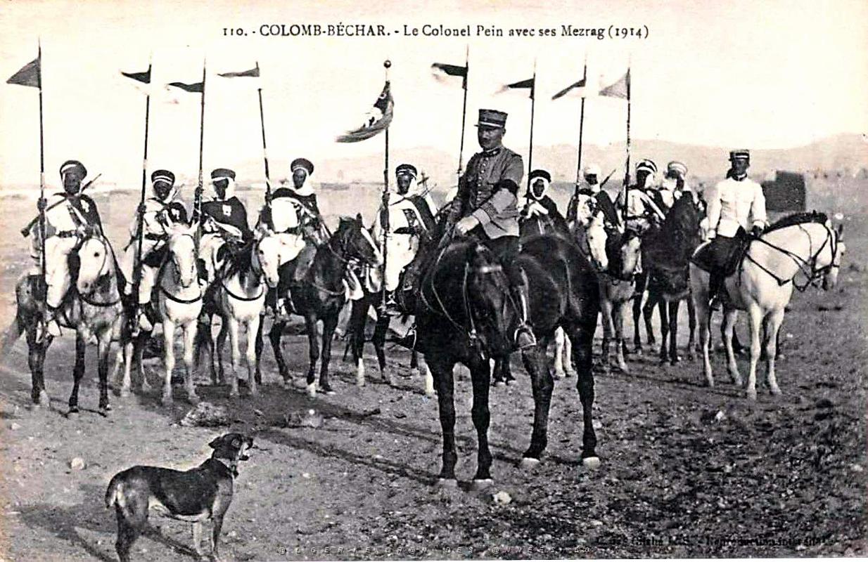 Colomb-Bechar - Colonel Pein et ses Mezrag - 1914.jpg
